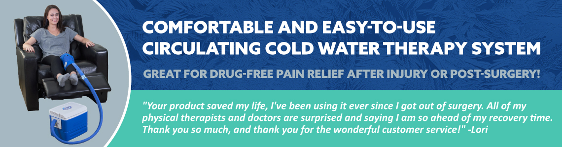 Comfortable and easy-to-use circulating, cold water therapy system