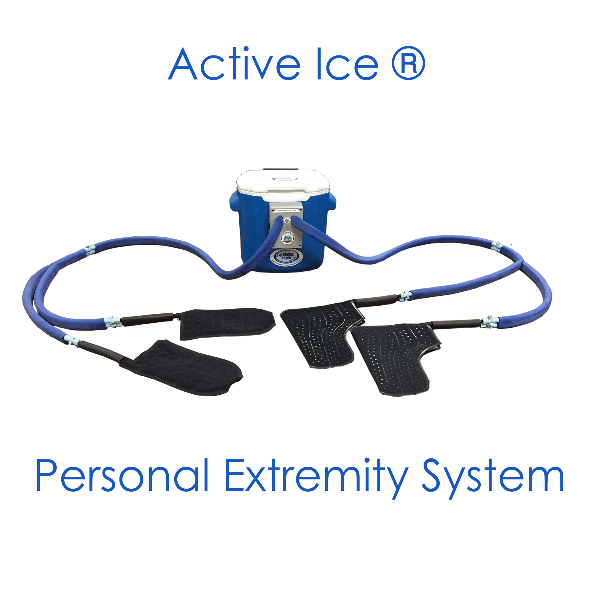 At home and personal extremity water circulating ice machine for the hands and feet