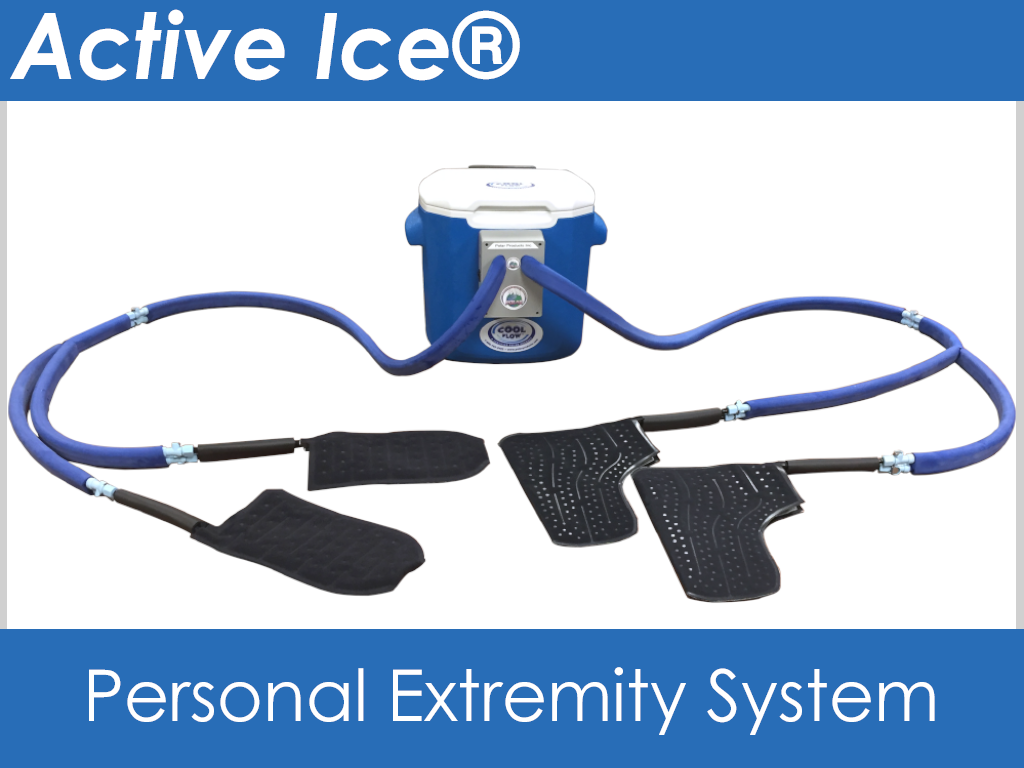At home and personal extremity water circulating ice machine for the hands and feet
