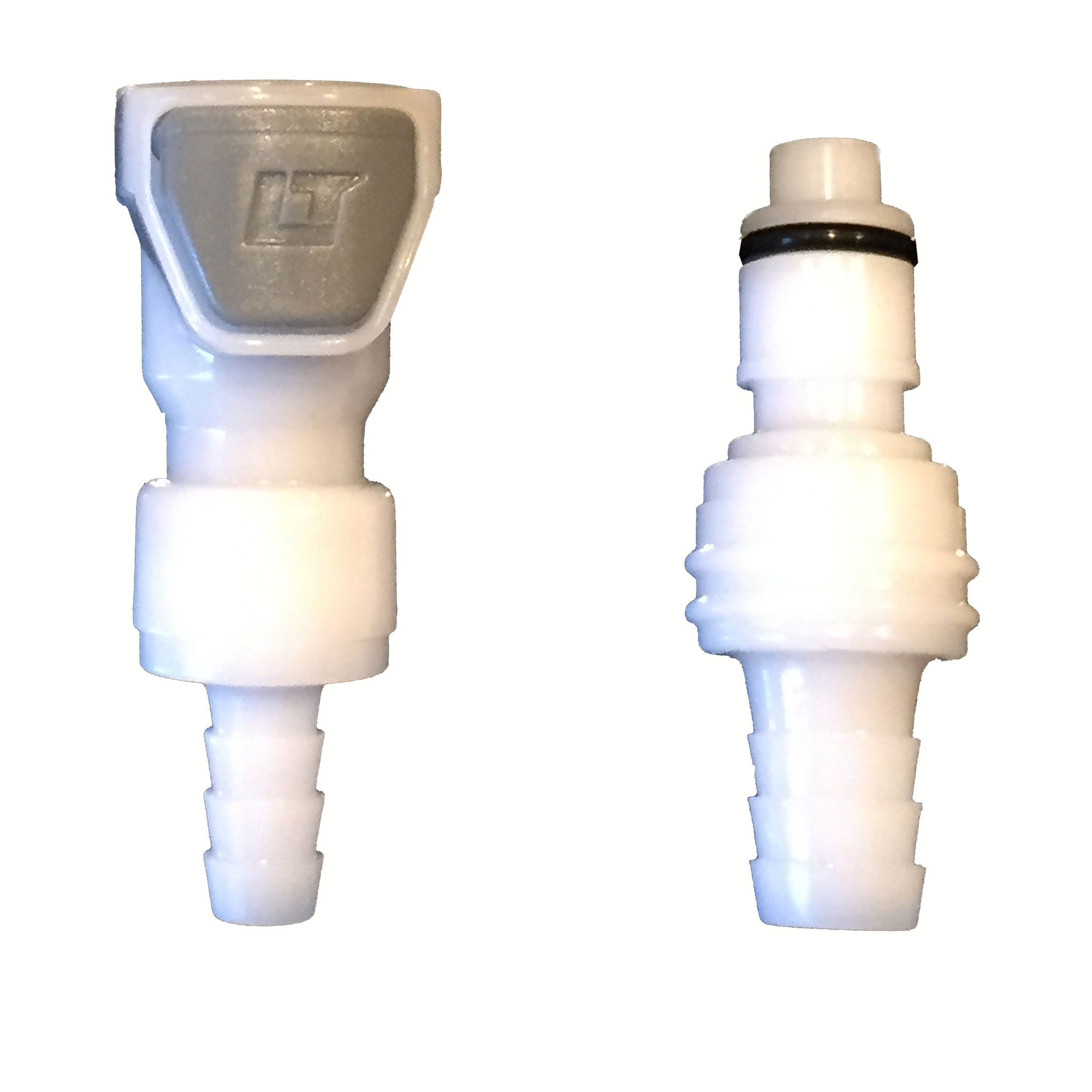 Female and male quick disconnect euro-couplings