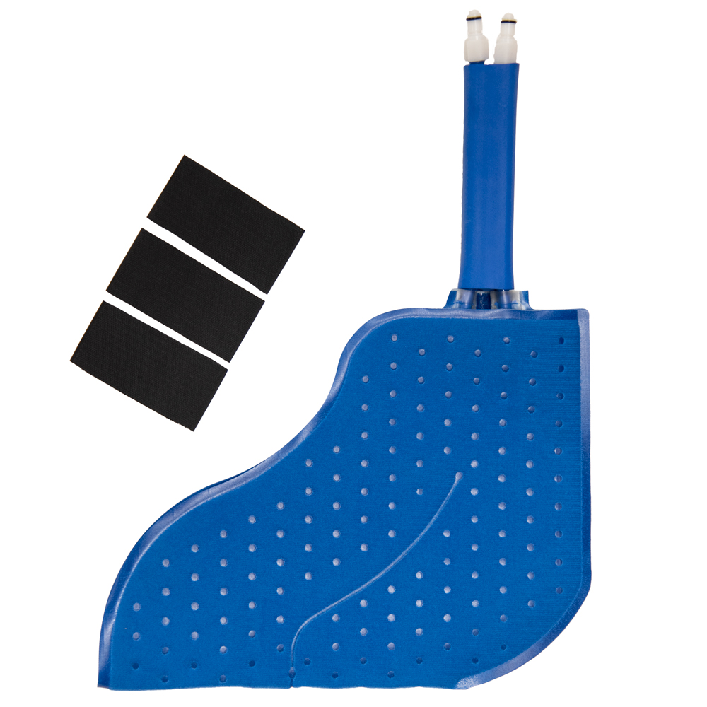 Cold water compression foot and ankle therapy pad laying flat