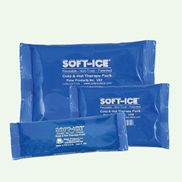 Soft ice 8 x 9, 4.5 x 6 and 3 x 8 inch cold/hot therapy packs