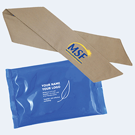 Khaki private label deluxe neck tie and soft ice 4.5 x 6 inch private label cold/hot therapy pack