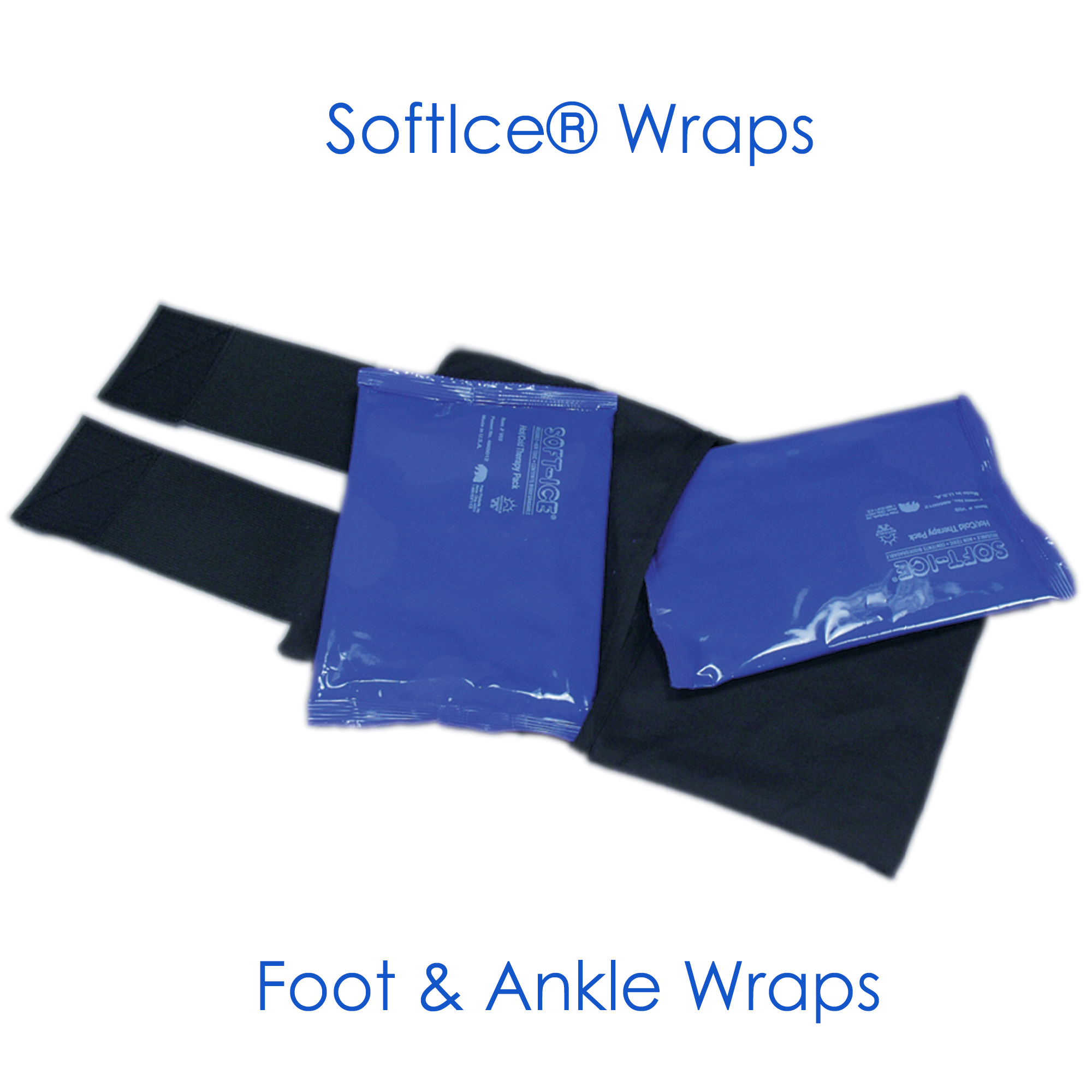Soft Ice wrap with soft ice packs laying on top 