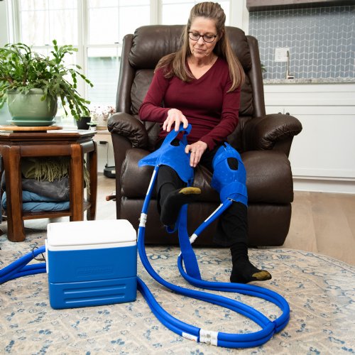Active Ice cold water cyrotherapy machine is show with its contents 