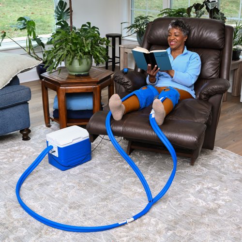 Active Ice cold water cyrotherapy machine is show with its contents 