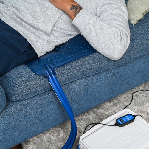 Active Ice cold water cyrotherapy machine is shown with its contents 