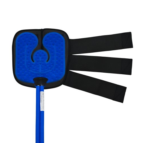 An Active Ice3.0 Universal Cold Therapy Bladder is facing cold water circulating side up within an Elbow Compression Wrap