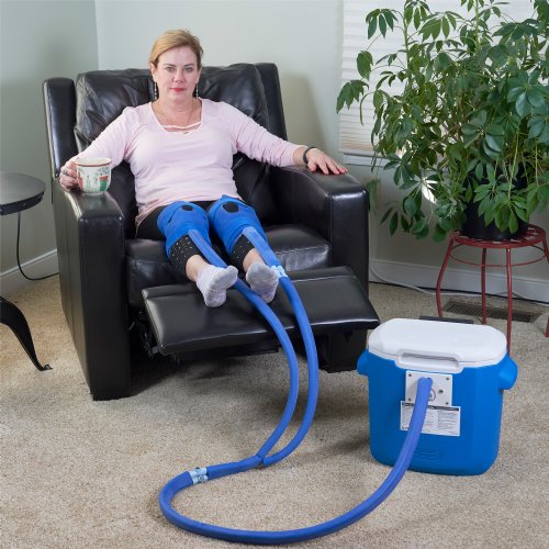 Active Ice cold water cyrotherapy machine is show with its contents 