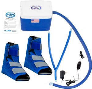 Polar Active IceÂ®ï¸ 3.0 Double Upper Foot & Ankle Cold Therapy System, 9-Quart Cooling Reservoir