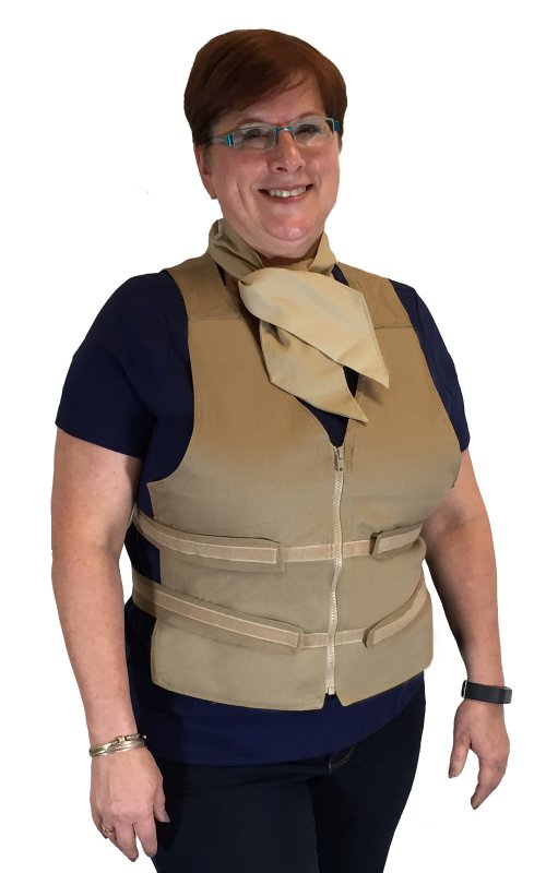 CoolOR® Adjustable Zipper Cooling Vest with (5-12) Small Cool58® Packs