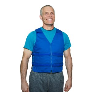 Adjustable Zipper Cooling Vest with (4) Long Cool58® Phase Change Pack Strips