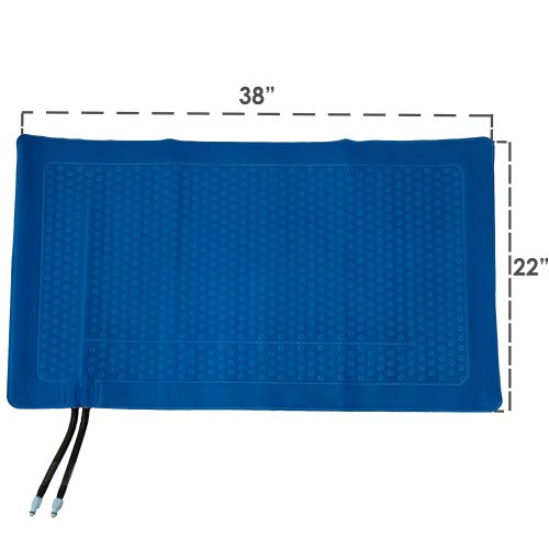 Active Ice 3.0 Blanket Cold Therapy system with blue 15 Quart Cooler by itself against a white background