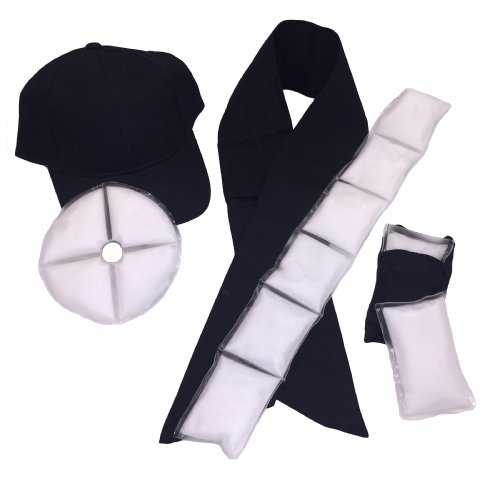 Cool58® Phase Change Cooling Accessories Kit with Hat, Neck wrap, & Wrist Wraps