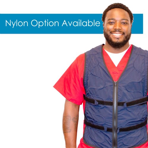 Man wearing an adjustable Cool Flow Circulatory vest in Nylon