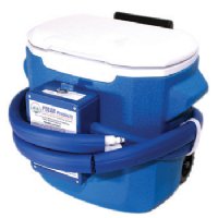 15 quart cool flow circulating water cooler with 4 feet of insulated tubing, wheels and retractable handle