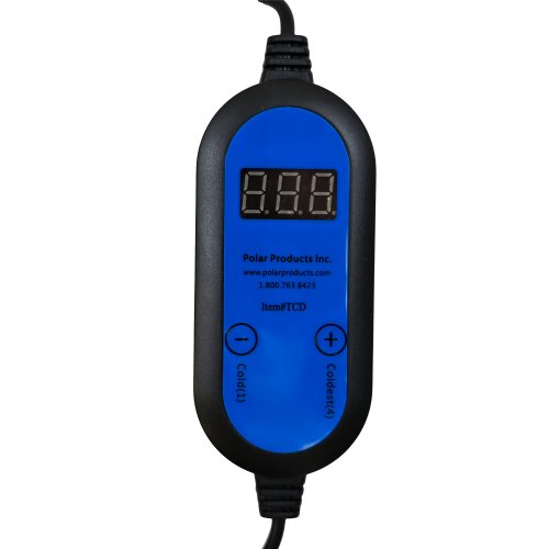 Cool Flow® and CoolOR® Personal Cooling System Digital Temperature Flow Control is shown with its contents 