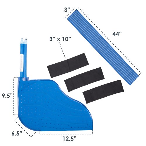 Active Ice 3.0 Foot and Ankle Cold Therapy system with blue 9 Quart Cooler by itself against a white background