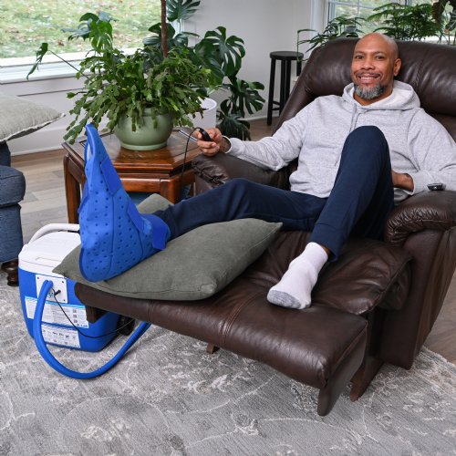 Active Ice cold water cyrotherapy machine is show with its contents 