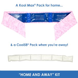 "Home and Away" Fashion Cooling Scarf with Kool Max® Packs & Cool58® Packs