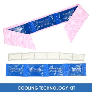 Fashion Cooling Scarf Technology Kit with Kool Max®, Cool58® and Quick Cool™ Packs