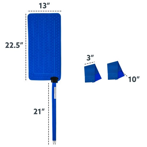an active ice cold water therapy system full coverage knee displayed to show its contents 