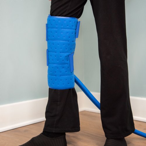 an active ice cold water therapy system full coverage knee displayed to show its contents 