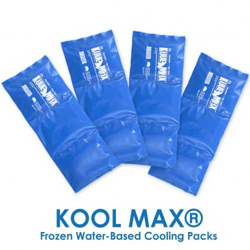 Four Kool Max 6 x 15 inch cooling strip packs