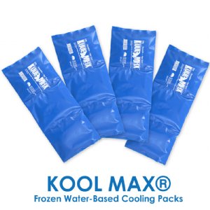 Four Kool Max 6 x 15 inch cooling strip packs