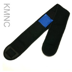 Black Kool Max neck wrap with 3 x 9 inch Kool Max cooling pack