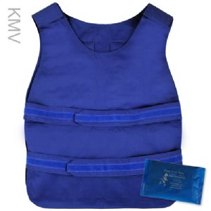 Adjustable "One Size Fits Most" Poncho Cooling Vest with (10) 4.5" x 6" Kool Max® Packs