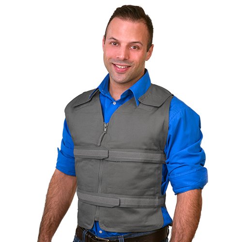 Adjustable Zipper Cooling Vest with (5-12) 4.5" x 6" Kool Max® Packs