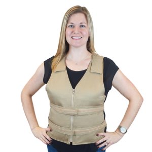 Adjustable Zipper Cooling Vest with (5-12) 4.5" x 6" Cool58® Phase Change Packs