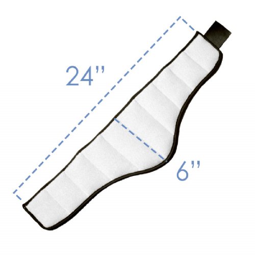  Moist Heat Cervical pain therapy wrap by itself showing dimensions