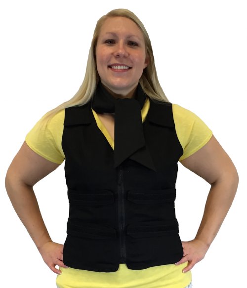 Adjustable Zipper Cooling Vest with (5-12) 4.5" x 6" Cool58® Phase Change Packs