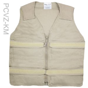CoolOR® Adjustable Zipper Cooling Vest with (4) Long Kool Max® Pack Strips