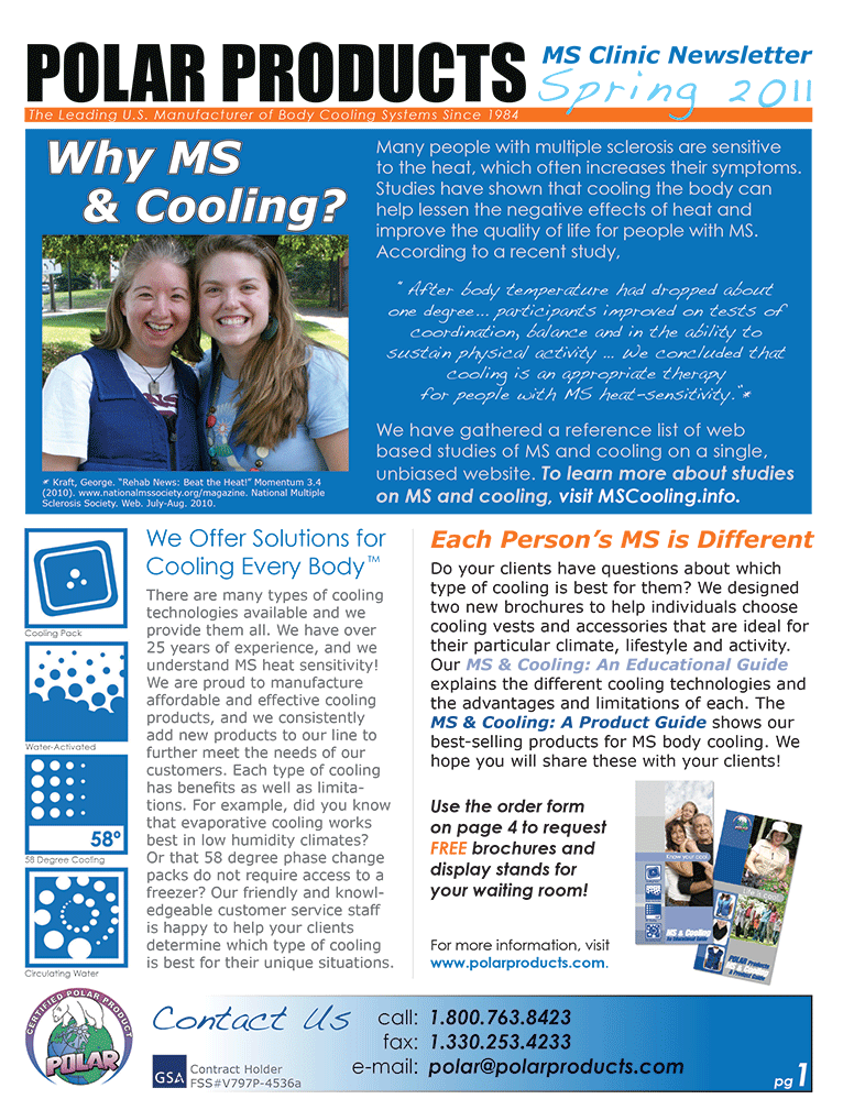 MS Clinic newsletter spring 2011 cover