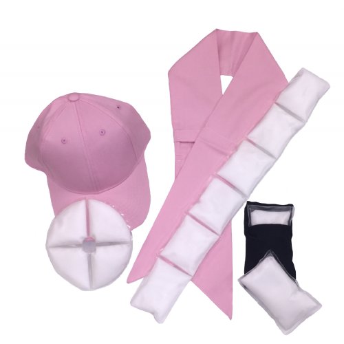 Cool58® Phase Change Cooling Accessories Kit with Hat, Neck wrap, & Wrist Wraps