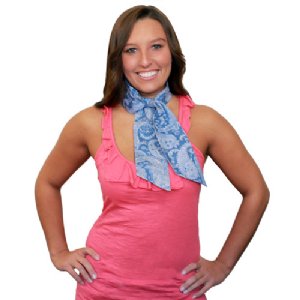 "Home and Away" Fashion Cooling Scarf with Kool Max® Packs & Cool58® Packs