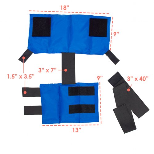 dimensions of the therapy ice pack cold compression wrap 