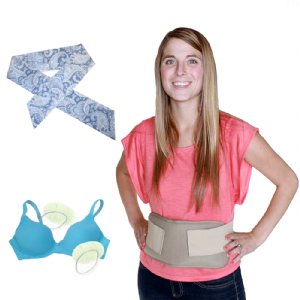 Cool58® Secrets Kit with Torso Wrap, Neck Wrap, Bra Coolers