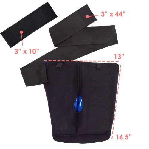 dimensions of the therapy ice pack cold compression wrap 