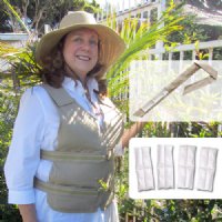 Vacation Kit with Lightweight Cool58® Vest, Neck Wrap, Straw Hat